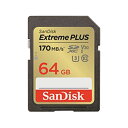 《新品アクセサリー》 SanDisk (サンディスク) Extreme PLUS SDXC UHS-Iカード 64GB SDSDXWH-064G-JNJIP【KK9N0D18P】