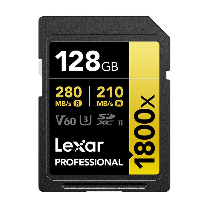 《新品アクセサリー》 LEXAR (レキサー) Professional 1800x SDXCカード UHS-II 128GB U3 V60 GOLD LSD1800128G-B1NNJ【KK9N0D18P】