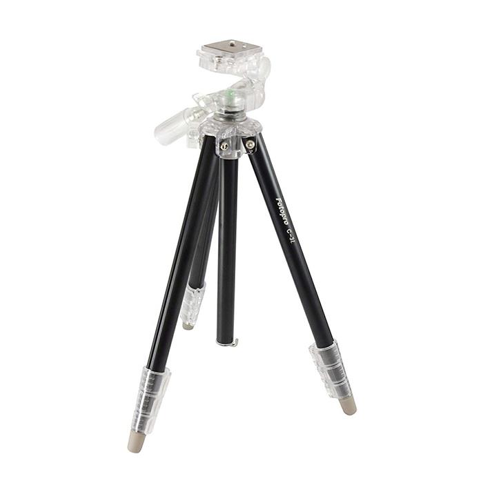 《新品アクセサリー》 FOTOPRO (フォトプロ) カラーアルミ4段三脚 C-3i ブラック【KK9N0D18P】