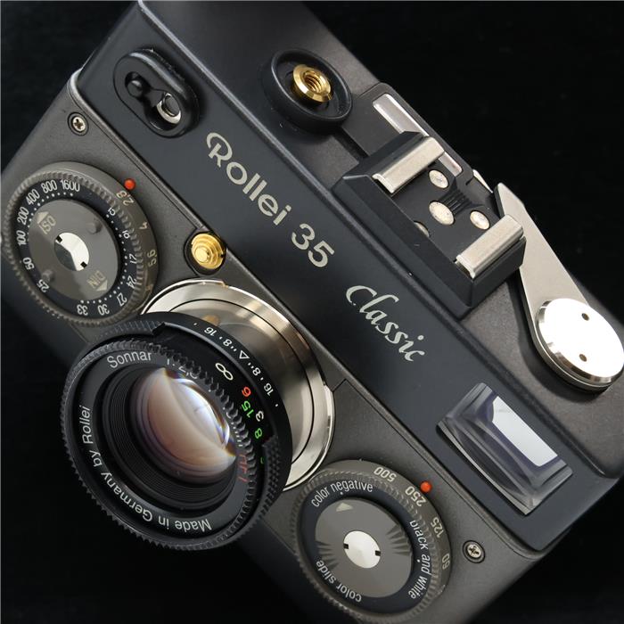 【中古】 《美品》 Rollei ローライ 35クラシック 【ドイツ製 希少なブラックカラーが入荷しました！】【ファインダー内清掃/レンズ内クリーニング/スローシャッター調整/各部点検済】