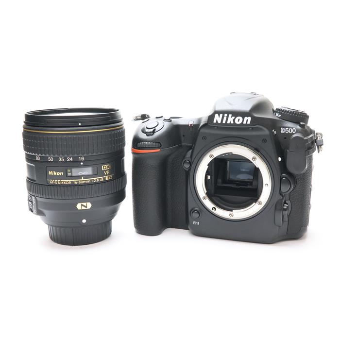 【中古】 《良品》 Nikon D500 16-80 VR レンズキット 【接眼ブロック部組外部接続端子基板グリップゴム部組部品交換/各部点検済】 [ デジタルカメラ ]