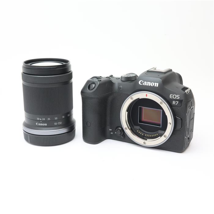 【中古】 《良品》 Canon EOS R7 RF-S18-150 IS STM レンズキット 【グリップレンズユニットズームリングマウント部品交換/各部点検済】【別売レンズフード別売予備バッテリー付！】 デジタルカメラ