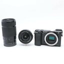 【あす楽】 【中古】 《並品》 SONY α6000ダブルズームレンズキット ILCE-6000Y ブラック 【液晶モニター背面グリップゴムファインダーユニット部品交換/各部点検済】 デジタルカメラ