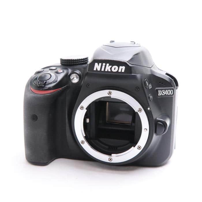 【あす楽】 【中古】 《並品》 Nikon D3400 ボディ ブラック 【グリップラバープリズムボックス部品交換/各部点検済】 デジタルカメラ