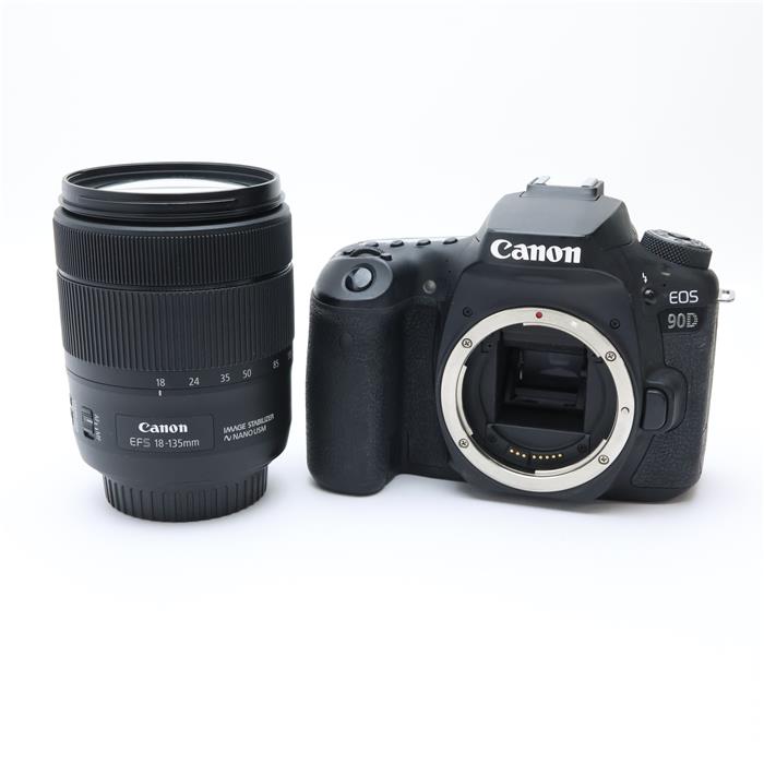 【中古】 《並品》 Canon EOS 90D EF-S18-135 IS USM レンズキット 【上部液晶窓後カバー部品交換/各部..