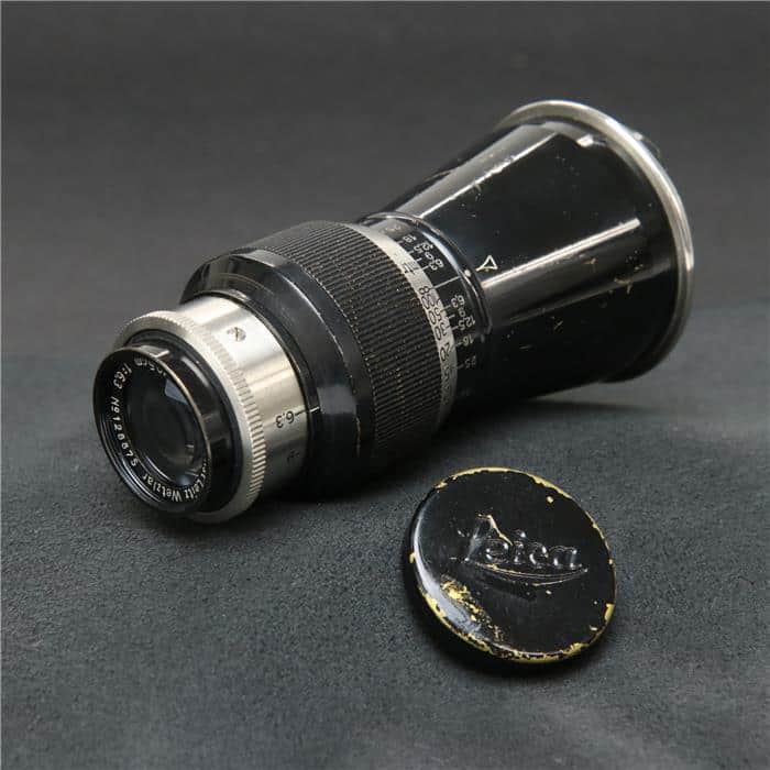 【あす楽】 【中古】 《良品》 Leica エルマー L105mm F6.3 山岳 フード付 ニッケル 【大変貴重な「マウンテンエルマー」が入荷しました！】 Lens 交換レンズ