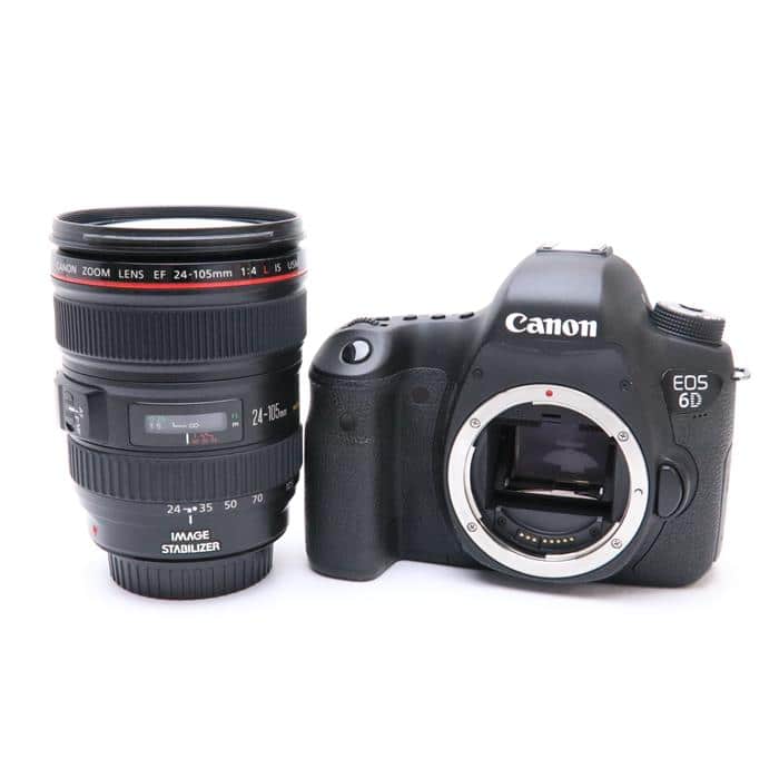 【あす楽】 【中古】 《良品》 Canon EOS 6D EF24-105L レンズキット 【上カバー直進キーマウントゴムズームリングゴムフォーカスゴム部品交換/各部点検済】 デジタルカメラ