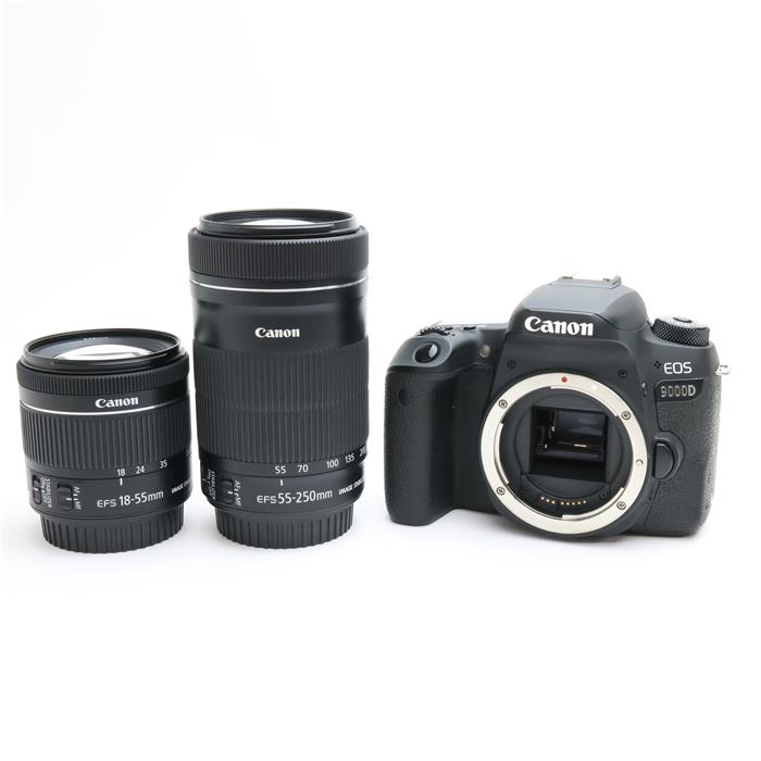【中古】 《美品》 Canon EOS 9000D ダブルズームキット 【ファインダーユニット部品交換/各部点検済】 [ デジタルカメラ ]