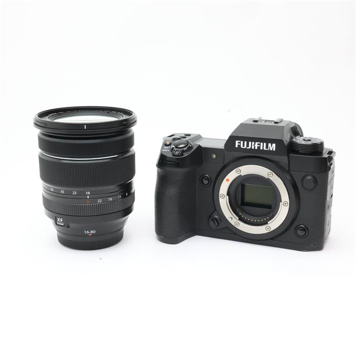 【中古】 《並品》 FUJIFILM X-H2 XF16-80mmレンズキット 【マウント部品交換/各部点検済】【別売チャージャー別売予備バッテリー付！】 [ デジタルカメラ ]