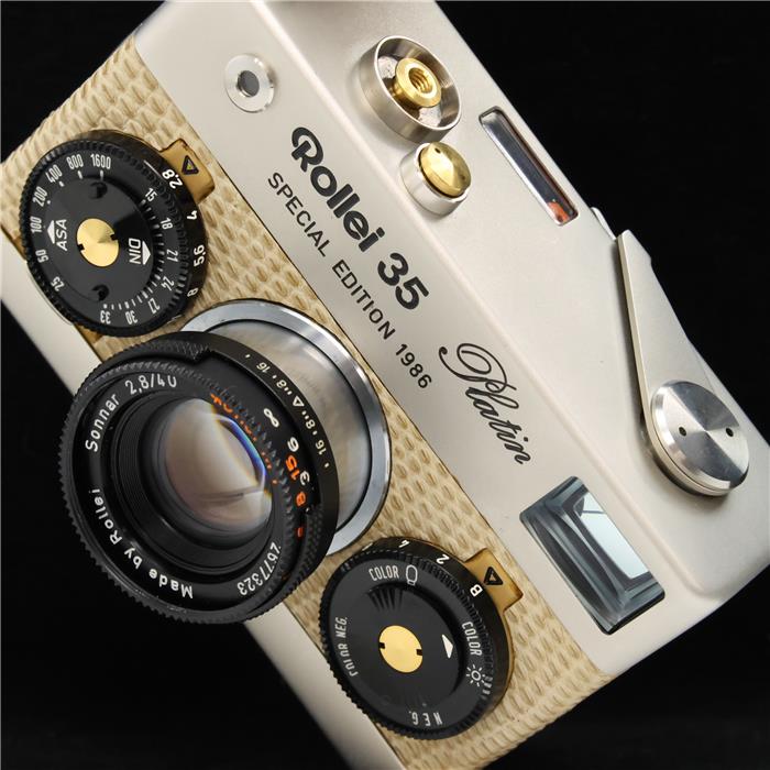 【中古】 《並品》 Rollei ローライ 35 Platin スペシャルエディション 【ローライ35の誕生20周年を記念した、世界限定444台の希少なモデルが入荷いたしました！】【巻き上げピントリング動作調整/各部点検済】