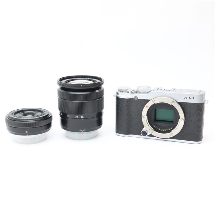 【中古】 《並品》 FUJIFILM X-M1 ダブルレンズキット シルバー [ デジタルカメラ ]