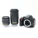 【中古】 《良品》 Nikon D5600 ダブルズームキット 【グリップラバー液晶底面カバー電源スイッチ関連銘板部品交換/レンズクリーニング/各部点検済】 [...