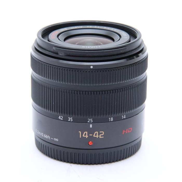 【中古】 《良品》 Panasonic G 14-42mm F3.5-5.6II ASPH. MEGA O.I.S. H-FS1442A-K ブラック (旧カラー HD赤文字) (マイクロフォーサーズ) [ Lens | 交換レンズ ]