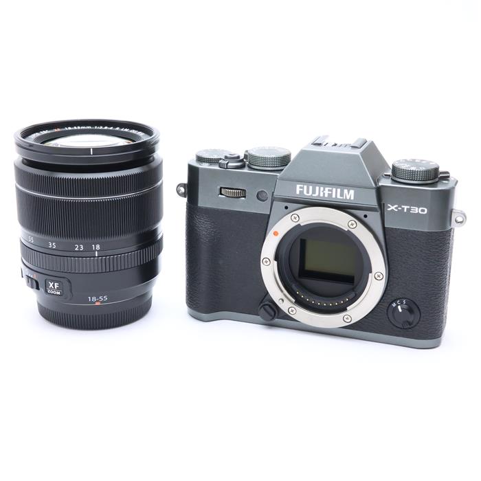 【中古】 《並品》 FUJIFILM X-T30 XF18-55mmレンズキット チャコールシルバー 【ファインダーカバーマ..