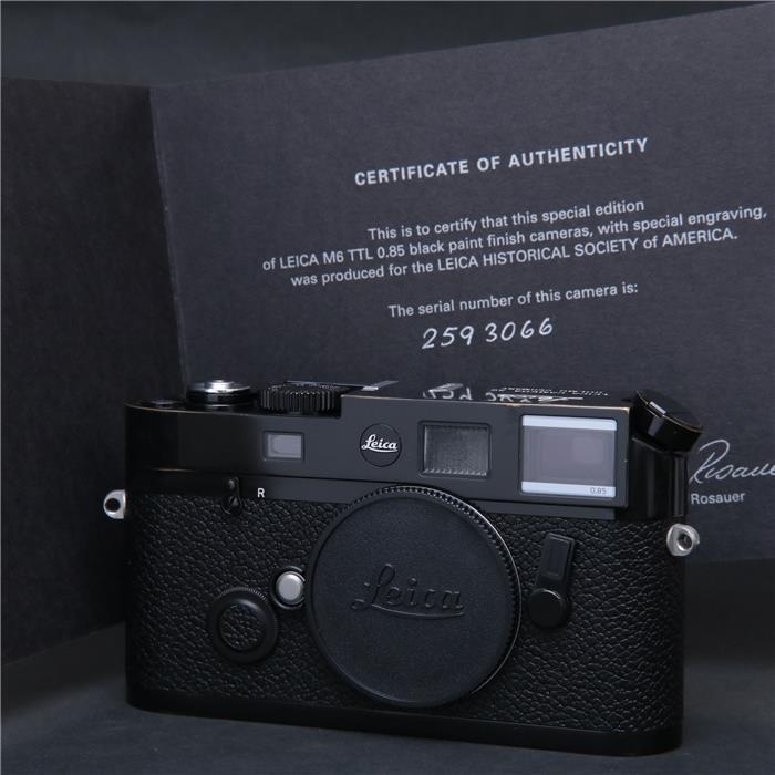 【あす楽】 【中古】 《良品》 Leica M6TTL 0.85 LHSAモデル 【アメリカのライカ歴史協会『LHSA』が2000年にオーダーした特注の限定モデルが入荷！】【点検証明書付きライカ ドイツ本国にてオーバーホール済】