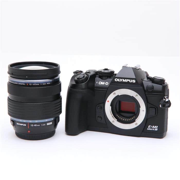 【あす楽】 【中古】 《良品》 OLYMPUS OM-D E-M1 Mark III 12-40mm F2.8 PRO レンズキット 【23群レンズユニット部品交換/各部点検済】【別売予備バッテリー付！】 [ デジタルカメラ ]