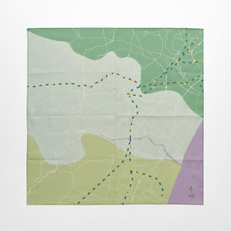 【閉店間近】楽天で買えるのは4月18日8:59まで!ハンカチ / 宮城県|地図グッズ|Map Design GALLERY|ゼンリン