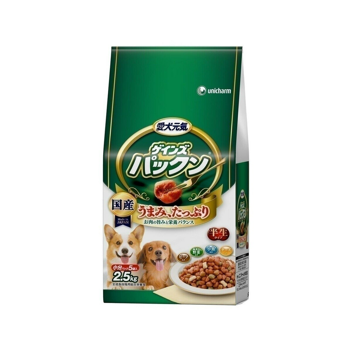 ゲインズパックン ビーフ野菜小魚2．5kg