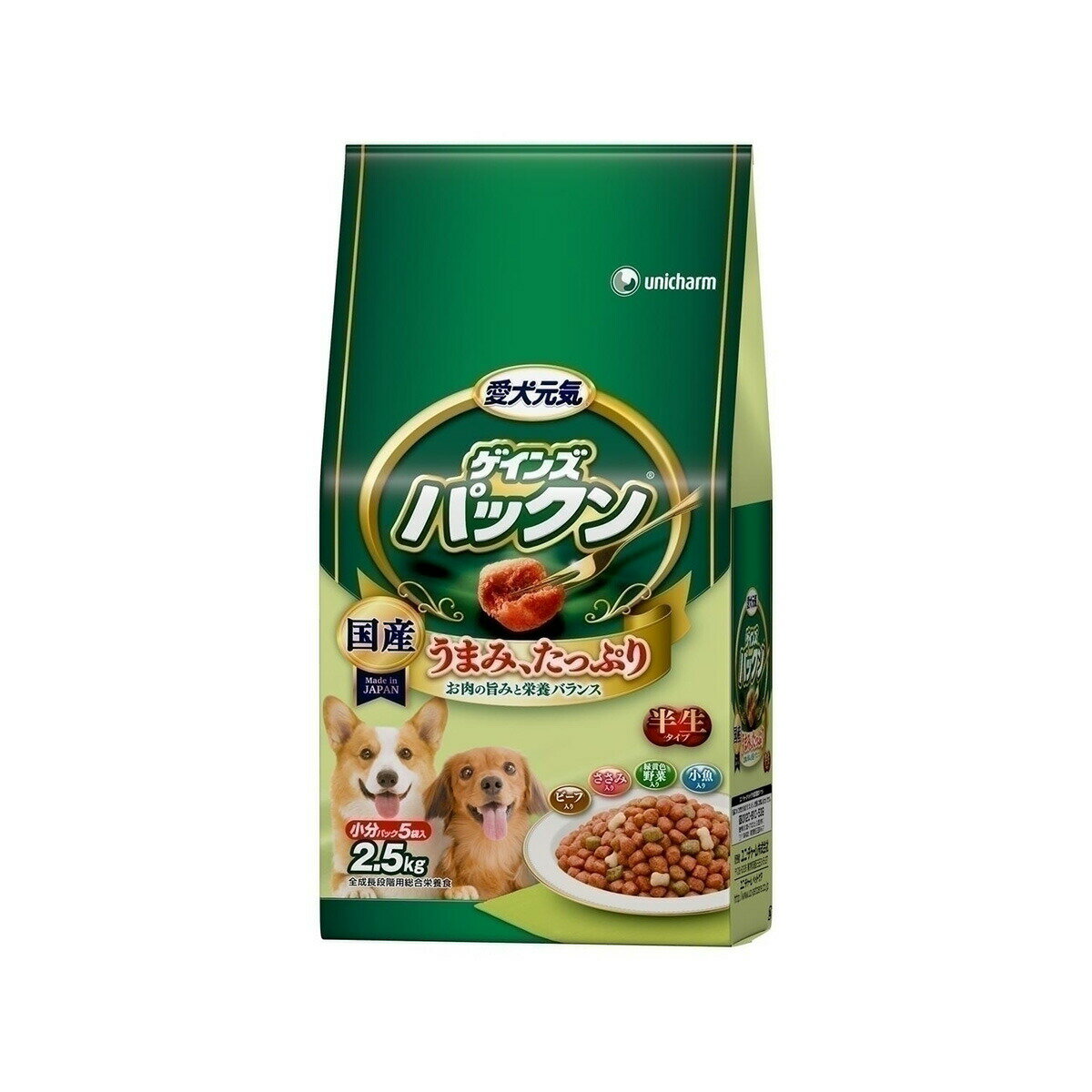 Rakuten - ゲインズパックン ビーフささみ野菜2．5K