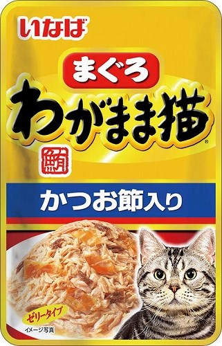 わがまま猫 まぐろパウチかつお節入40g