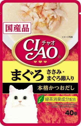 チャオ（CIAO） パウチまぐろ ささみ・まぐろ節40g