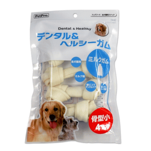 ■天然牛皮をミルク味で仕上げた、歯の健康を考えたハードタイプのガムです。噛むことにより歯を清潔にし、歯ぐきを丈夫にしていきます。 内容量 4本 原材料 牛皮、ミルクフレーバー メーカー／ブランド ペットプロ
