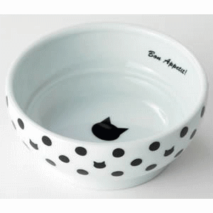 猫壱 ハッピーダイニング フードボウル 水玉...