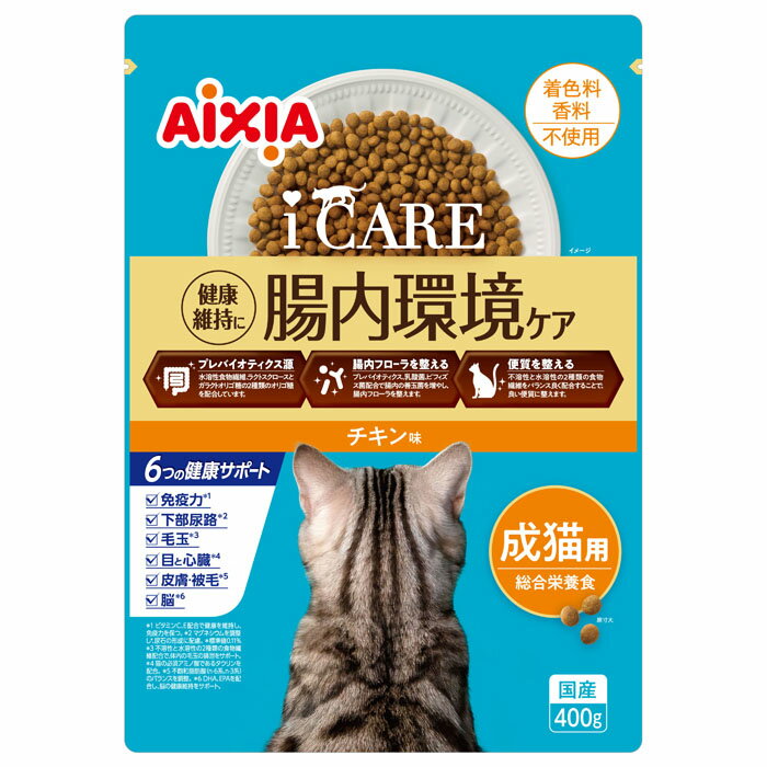 乐天商城 - i CARE キャットドライ 成猫用 チキン味 400g