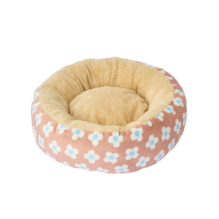 丸くなって寝たい猫ちゃんにも最適ベッド！中央のクッションは特にもこもこ、フワフワでペットを包み込むような寝心地。底はフローリングで使用しても安心なすべり止め効果生地を採用しています。【本体サイズ】縦580 mm×横570 mm×奥行570 mm　重量約5000g【材質】ポリエステル【メーカー名】ボンビアルコン