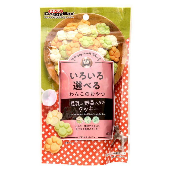 樂天商城 - ドギースナックバリュー 豆乳と野菜入りのクッキー 60g