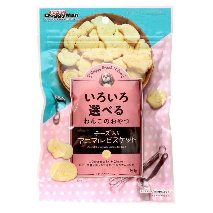 樂天商城 - ドギースナックバリュー チーズ入りアニマルビスケット 80g