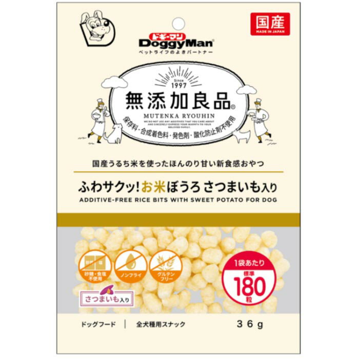 樂天商城 - 無添加良品 ふわサクッ!お米ぼうろ さつまいも入り 36g
