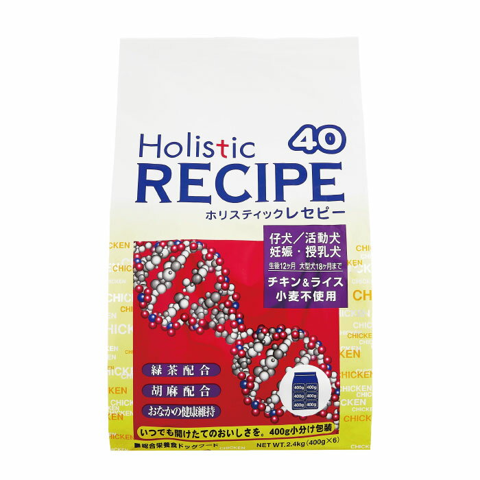 【送料無料】ホリスティックレセピー パピー チキン＆ライス 2.4kg（400g×6袋）