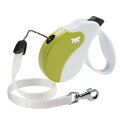 イタリアferplast社製 アミーゴ コード MINI AMIGO CORD 犬 りーど 伸縮 リード 3m さんぽグッズ ホワイト&グリーン