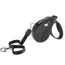 イタリアferplast社製 アミーゴ コード M AMIGO CORD 犬 りーど 伸縮 リード 5m さんぽグッズ ブラック&ブラック