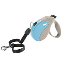 イタリアferplast社製 アミーゴ コード M AMIGO CORD 犬 りーど 伸縮 リード 5m さんぽグッズ グレーベージュ&ライトグレー