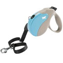 イタリアferplast社製 アミーゴ コード L AMIGO CORD 犬 りーど 伸縮 リード 5m さんぽグッズ グレーベージュ&ライトグレー