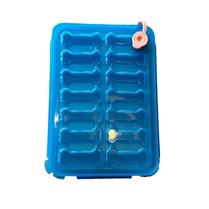 ・骨型に凍らせることができるトレーです。わんちゃん、猫ちゃんのおやつを凍らせることができます。・お水を入れて凍らせると骨型の氷に。グラスに入れると骨型の氷が浮かびます♪・柔軟性がありリサイクル可能なTPE素材を使用。・縦に置いても液漏れしないから冷凍庫内のスペースをとりません。・BOXは4方向からしっかりロックし液漏れしません。・トレイは綺麗な仕上がりで取り出しやすいTPE素材です。■Sサイズ：　110ml(骨型が14個作れます)■骨型1個のサイズ：(約)5cm【材質】TPE【メーカー名】ファンタジーワールド