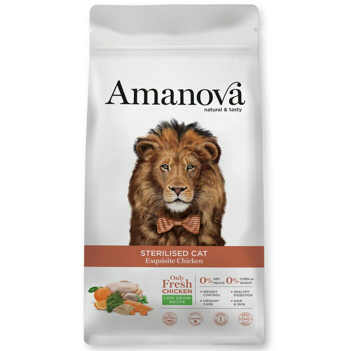 乐天商城 - アマノバ（Amanova） ステアライズド キャット エクスクイジット チキン 小粒 1.5kg 【tt】