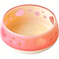 おいしく見えるワン食器 Sサイズ ピンクハート その1