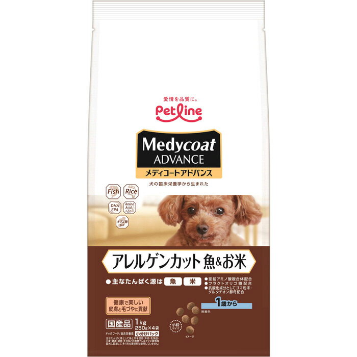 乐天商城 - メディコート アドバンス アレルゲンカット 魚&お米 1歳から 1kg