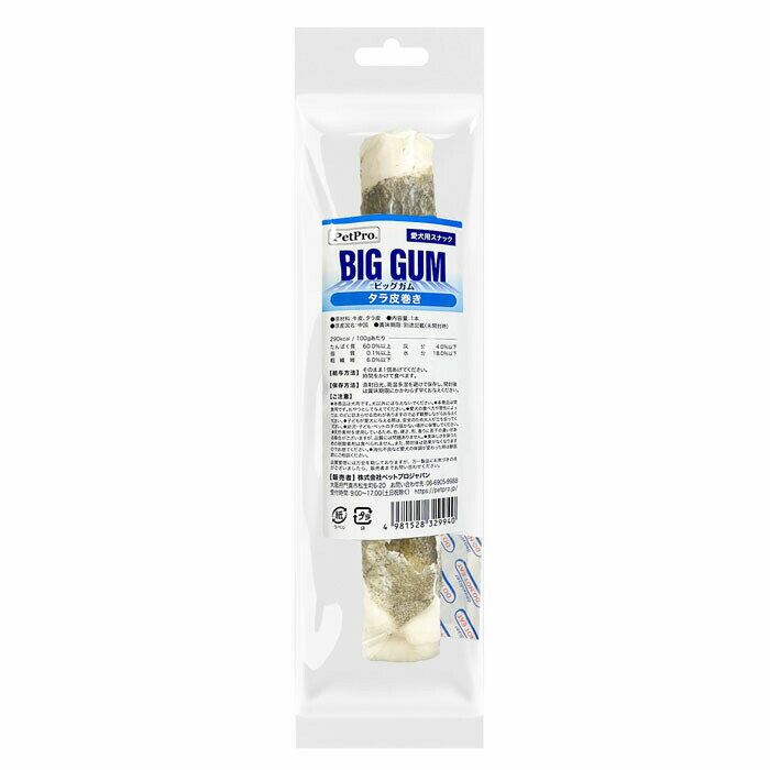 ペットプロ BIGガム タラ皮巻き 1本入り