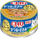 CIAO だしスープ かつお・ささみ かつお節入り 75g