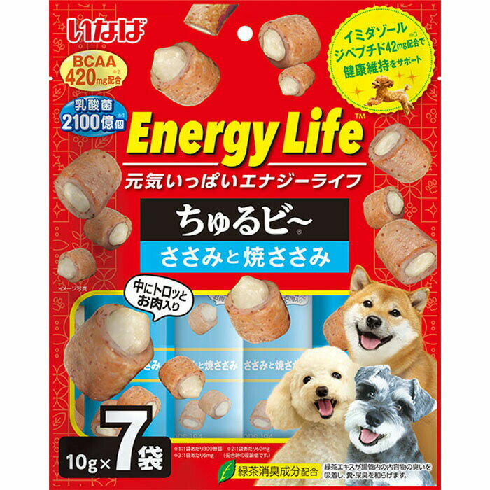 いなば EnergyLifeちゅるビ〜 ささみと焼ささみ 10g×7袋