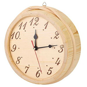 サウナクロック 木製サウナ時計 インストール簡単 壁掛け時計
