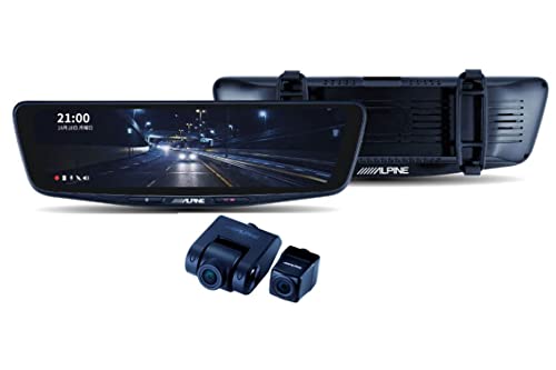 アルパイン(ALPINE) ドライブレコーダー搭載 10インチデジタルミラー(バンド装着タイプ/車外リアカメラ) DVR-DM1000B-OC 液晶