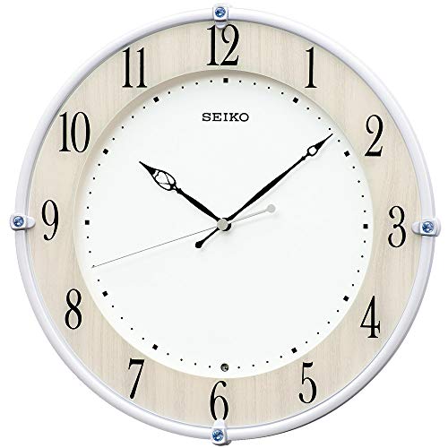 セイコークロック 掛け時計 ナチュラル 電波 アナログ メープル調木目 本体サイズ:30.7×30.7×4.9cm KX242B