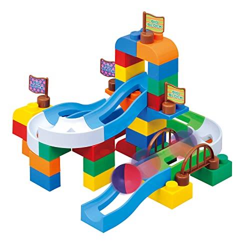 ローヤル コロコロできるおおきなブロックL ( ブロック遊び / コロコロ遊び ) 知育玩具 大きなパーツ ボールコースター おもちゃ ブロック 組み立て