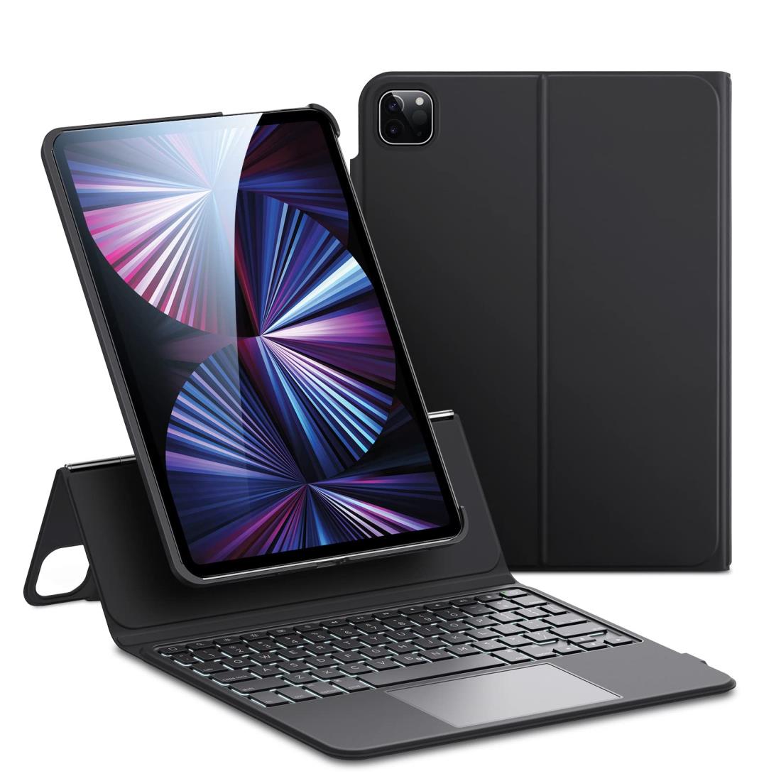 日本語マジックキーボード ESR iPad Pro 11 キーボード iPad Air5/4 キーボードケース Pro 11インチ(2022/2021/2020)用 iPad Air 第5/4世代 対応 マグネット着脱式ケース フル調整可能 縦置き/横置きスタンド Ascendシリーズ ブラック