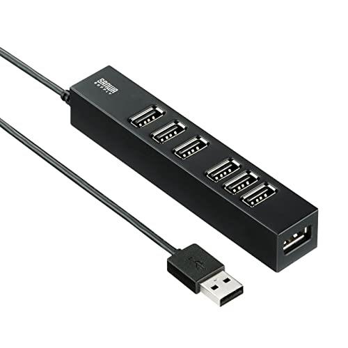 サンワサプライ(Sanwa Supply) USB2.0ハブ(7ポート) USB-2H701BKN ブラック